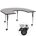 Flash Furniture XU-A6066-HRSE-GY-T-A-CAS-GG Table, Indoor, Activity