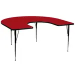 Flash Furniture XU-A6066-HRSE-RED-T-A-GG Table, Indoor, Activity