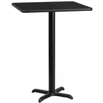 Flash Furniture XU-BLKTB-2424-T2222B-GG Table, Indoor, Bar Height
