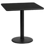 Flash Furniture XU-BLKTB-2424-TR18-GG Table, Indoor, Dining Height