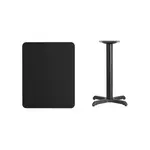 Flash Furniture XU-BLKTB-2430-T2222-GG Table, Indoor, Dining Height