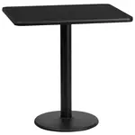 Flash Furniture XU-BLKTB-2430-TR18-GG Table, Indoor, Dining Height