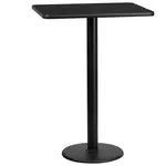 Flash Furniture XU-BLKTB-2430-TR18B-GG Table, Indoor, Bar Height