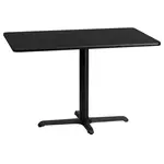 Flash Furniture XU-BLKTB-2442-T2230-GG Table, Indoor, Dining Height