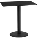 Flash Furniture XU-BLKTB-2442-TR24B-GG Table, Indoor, Bar Height