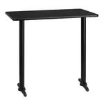 Flash Furniture XU-BLKTB-3042-T0522B-GG Table, Indoor, Bar Height