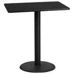 Flash Furniture XU-BLKTB-3042-TR24B-GG Table, Indoor, Bar Height