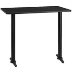 Flash Furniture XU-BLKTB-3048-T0522B-GG Table, Indoor, Bar Height