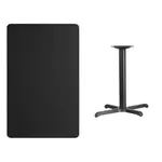 Flash Furniture XU-BLKTB-3048-T2230-GG Table, Indoor, Dining Height