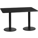 Flash Furniture XU-BLKTB-3060-TR18-GG Table, Indoor, Dining Height