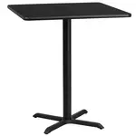 Flash Furniture XU-BLKTB-3636-T3030B-GG Table, Indoor, Bar Height