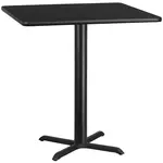Flash Furniture XU-BLKTB-4242-T3333-GG Table, Indoor, Dining Height