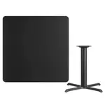 Flash Furniture XU-BLKTB-4242-T3333-GG Table, Indoor, Dining Height