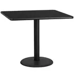 Flash Furniture XU-BLKTB-4242-TR24-GG Table, Indoor, Dining Height