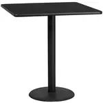Flash Furniture XU-BLKTB-4242-TR24B-GG Table, Indoor, Bar Height