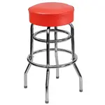 Flash Furniture XU-D-100-RED-GG Bar Stool, Swivel, Indoor