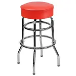 Flash Furniture XU-D-100-RED-GG Bar Stool, Swivel, Indoor