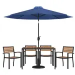 Flash Furniture XU-DG-304860064-UB19BNV-GG Chair & Table Set, Outdoor