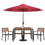Flash Furniture XU-DG-304860064-UB19BRD-GG Chair & Table Set, Outdoor