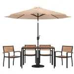 Flash Furniture XU-DG-304860064-UB19BTN-GG Chair & Table Set, Outdoor