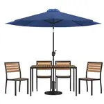Flash Furniture XU-DG-304860364-UB19BNV-GG Chair & Table Set, Outdoor