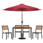 Flash Furniture XU-DG-304860364-UB19BRD-GG Chair & Table Set, Outdoor