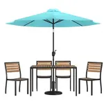 Flash Furniture XU-DG-304860364-UB19BTL-GG Chair & Table Set, Outdoor