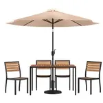 Flash Furniture XU-DG-304860364-UB19BTN-GG Chair & Table Set, Outdoor