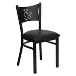 Flash Furniture XU-DG-60099-COF-BLKV-GG Chair, Side, Indoor
