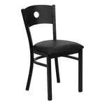 Flash Furniture XU-DG-60119-CIR-BLKV-GG Chair, Side, Indoor