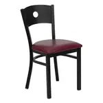 Flash Furniture XU-DG-60119-CIR-BURV-GG Chair, Side, Indoor