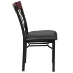 Flash Furniture XU-DG-60618-MAH-BLKV-GG Chair, Side, Indoor