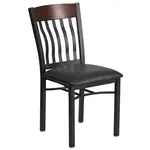 Flash Furniture XU-DG-60618-WAL-BLKV-GG Chair, Side, Indoor