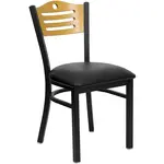 Flash Furniture XU-DG-6G7B-SLAT-BLKV-GG Chair, Side, Indoor