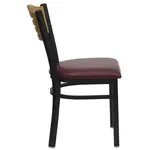 Flash Furniture XU-DG-6G7B-SLAT-BURV-GG Chair, Side, Indoor