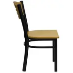 Flash Furniture XU-DG-6G7B-SLAT-NATW-GG Chair, Side, Indoor