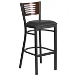 Flash Furniture XU-DG-6H1B-WAL-BAR-BLKV-GG Bar Stool, Indoor