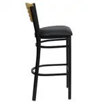 Flash Furniture XU-DG-6H3B-SLAT-BAR-BLKV-GG Bar Stool, Indoor