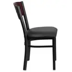 Flash Furniture XU-DG-6Y1B-MAH-BLKV-GG Chair, Side, Indoor