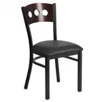 Flash Furniture XU-DG-6Y2B-WAL-BLKV-GG Chair, Side, Indoor
