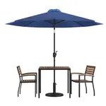 Flash Furniture XU-DG-810060062-UB19BNV-GG Chair & Table Set, Outdoor