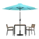 Flash Furniture XU-DG-810060062-UB19BTL-GG Chair & Table Set, Outdoor