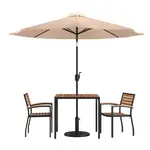 Flash Furniture XU-DG-810060062-UB19BTN-GG Chair & Table Set, Outdoor
