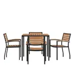 Flash Furniture XU-DG-810060064-GG Chair & Table Set, Outdoor