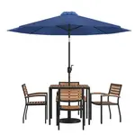Flash Furniture XU-DG-810060064-UB19BNV-GG Chair & Table Set, Outdoor
