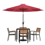 Flash Furniture XU-DG-810060064-UB19BRD-GG Chair & Table Set, Outdoor