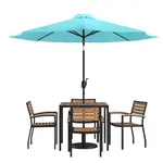 Flash Furniture XU-DG-810060064-UB19BTL-GG Chair & Table Set, Outdoor