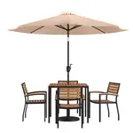 Flash Furniture XU-DG-810060064-UB19BTN-GG Chair & Table Set, Outdoor