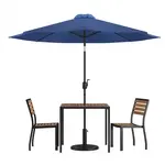 Flash Furniture XU-DG-810060362-UB19BNV-GG Chair & Table Set, Outdoor