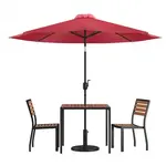 Flash Furniture XU-DG-810060362-UB19BRD-GG Chair & Table Set, Outdoor